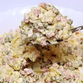Olivier Potato & Pea Salad with Boiled Eggs