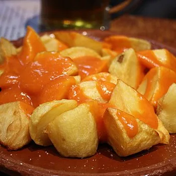 Patatas Bravas with Spicy Sauce